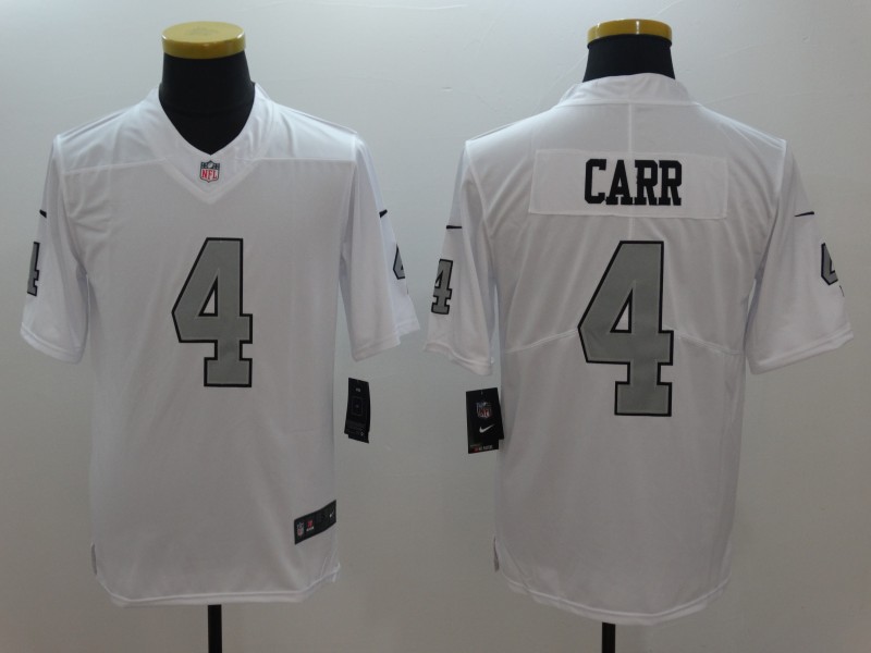 Men's Las Vegas Raiders Derek Carr #4 White Jersey